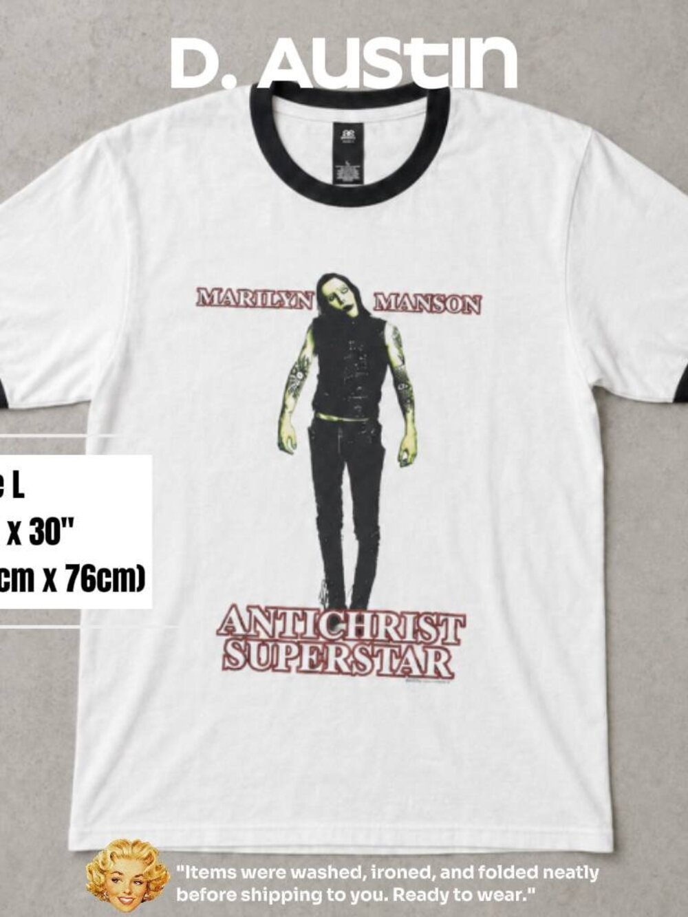 Antichrist Superstar Marilyn Manson 1995 Vintage T-Shirt AB0L1S84